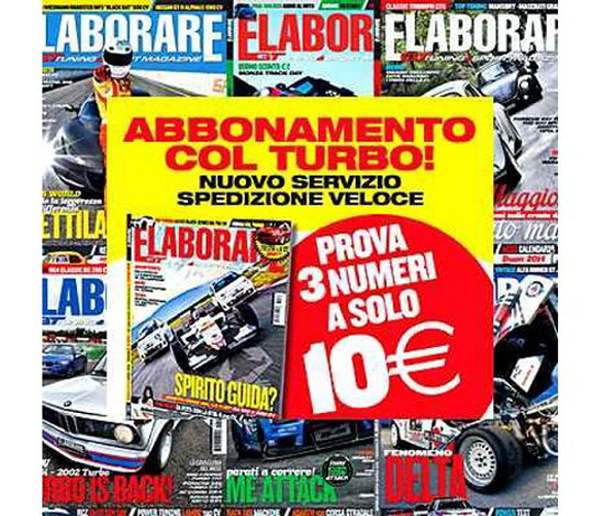 Immagine di ELABORARE -  ABBONAMENTO TURBO 3 numeri Italia