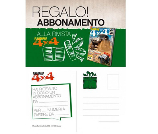 Immagine di ELABORARE 4x4 -  ABBONAMENTO annuale 6 numeri Italia e Cartolina REGALO
