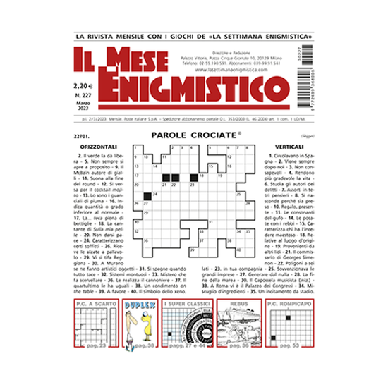 Picture of IL MESE ENIGMISTICO N.227 MARZO 2023 (solo in Italia)