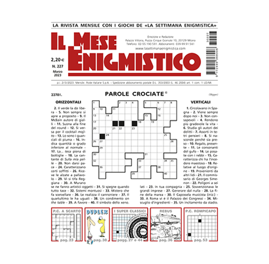 Immagine di IL MESE ENIGMISTICO N.227 MARZO 2023 (solo in Italia)