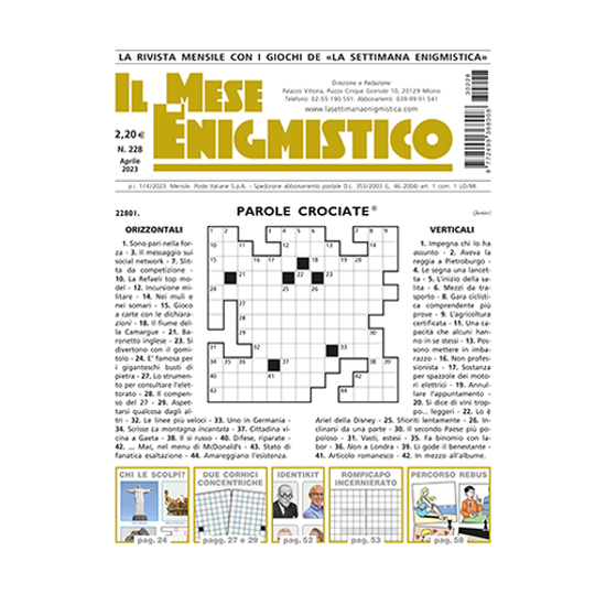 Picture of IL MESE ENIGMISTICO N.228 APRILE 2023 (solo in Italia)