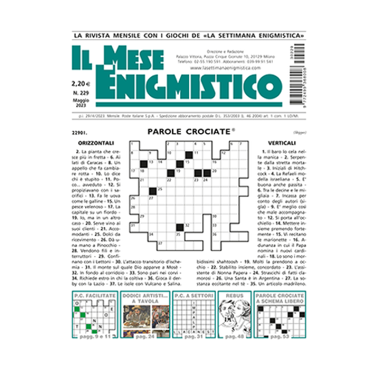 Immagine di ITALIA - IL MESE ENIGMISTICO - Abbonamento 12 mesi