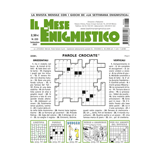 Picture of IL MESE ENIGMISTICO N.233 SETTEMBRE 2023 (solo in Italia)