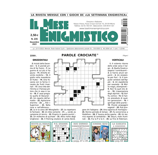 Immagine di ITALIA - IL MESE ENIGMISTICO - Abbonamento 12 mesi