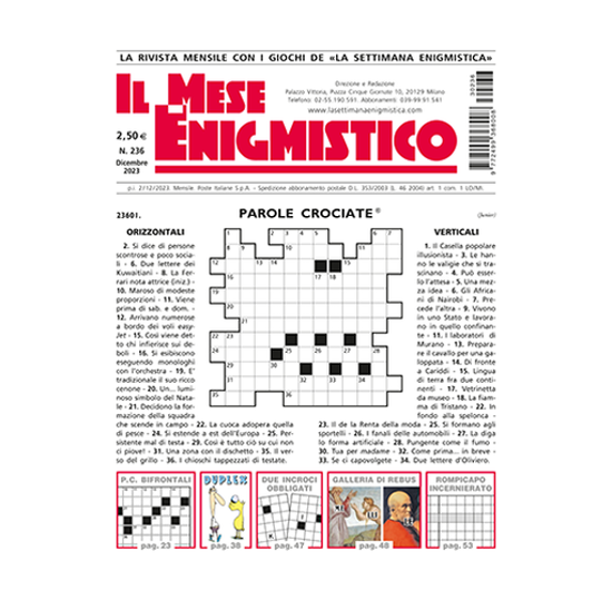 Immagine di IL MESE ENIGMISTICO N.236 DICEMBRE 2023 (solo in Italia)