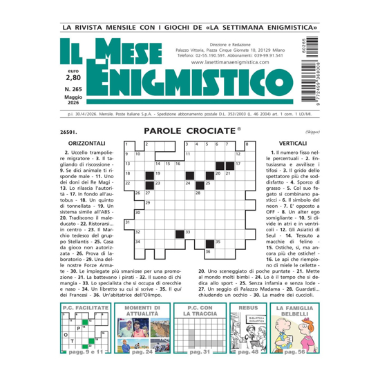 Immagine di ITALIA - IL MESE ENIGMISTICO - Abbonamento 12 mesi