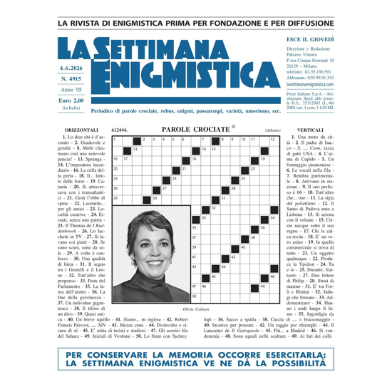 Immagine di ESTERO - LA SETTIMANA ENIGMISTICA - (Spedizione Ordinaria)