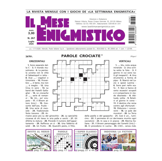 Immagine di RINNOVO ESTERO ZONA 2-3 - IL MESE ENIGMISTICO - Abbonamento 12 mesi