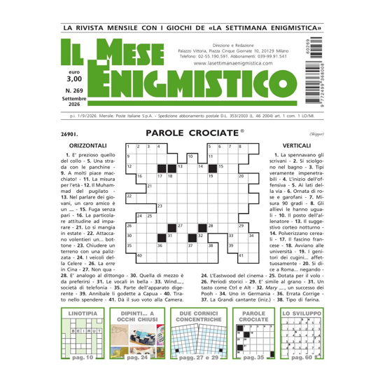 Immagine di IL MESE ENIGMISTICO N.269 SETTEMBRE 2026 (solo in Italia)