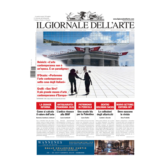 Immagine di Settembre 2026 n.475 IL GIORNALE DELL'ARTE